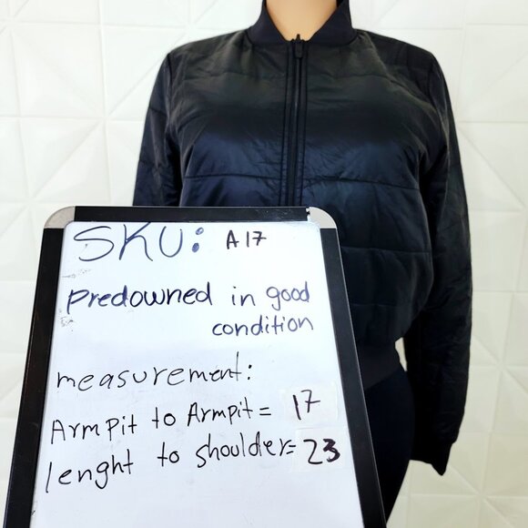 Lululemon Women's Black Non-Stop Long Sleeve Reversible Bomber Jacket Size 10 - Picture 9 of 9